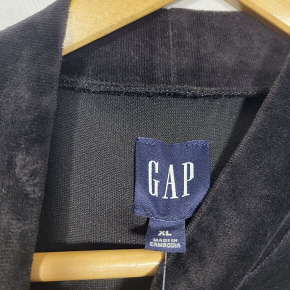 NWT GAP Women's Velvet Velour Stretch Mock Neck Bodysuit Color Black Size XL - Picture 7 of 13